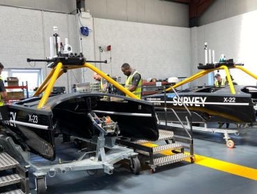 Team members working on the vessels at Xocean's Rathcor location.